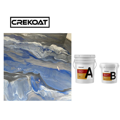 Two Component AB Resin Metallic Epoxy Floor Coating Water Resistant