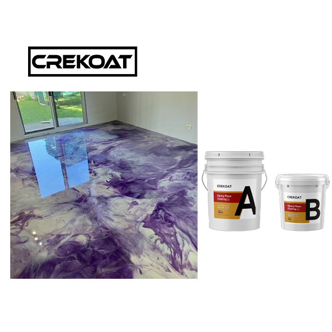 Commercial Grade Epoxy Resin Floor Coating Non Toxic Gray Metallic