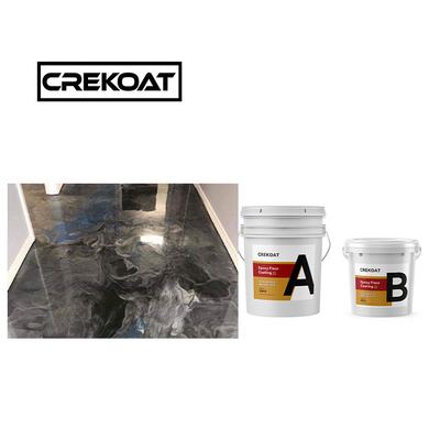 Viscosity Metallic Gold Floor Paint 1mm Black Epoxy Floor Coating Seamless