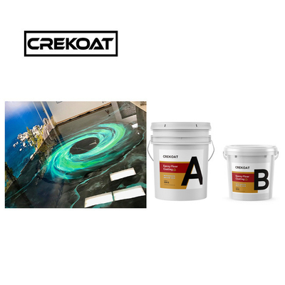 Crekoat Decorative Concrete Metallic Epoxy Floor Coating 3mm Hardened Seamless