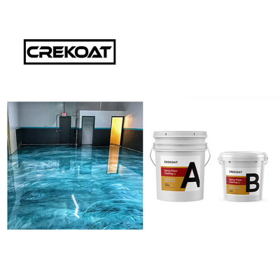 Basecoat Clear Metallic Epoxy Floor Coating Viscosity Cleanable