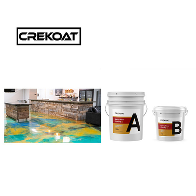 Crystal Clear Waterproof Epoxy Floor Paint 1mm Anti Slip Epoxy Coating Zero VOC