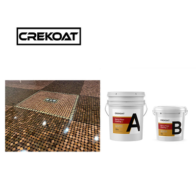 Casinos White Metallic Epoxy Floor Coating Scratch Resistant Hardener