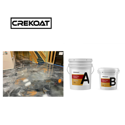 100% Solids Rock Hard Metallic Epoxy Floor Coating Solvent Based 1mm