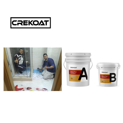 Non Toxic Epoxy Resin Floor Coating Low Odor 3D Floor Epoxy Painting Longevity