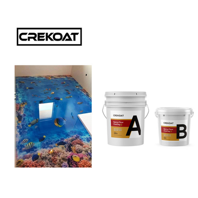 2:1 Transparent Epoxy Resin Floor Coating 3D Cleanable Quick Drying