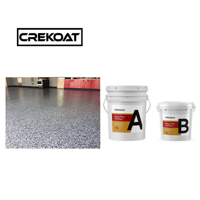 Multicolored Clear Gloss Epoxy Flake Floor Coating Resin Naturally Defoaming