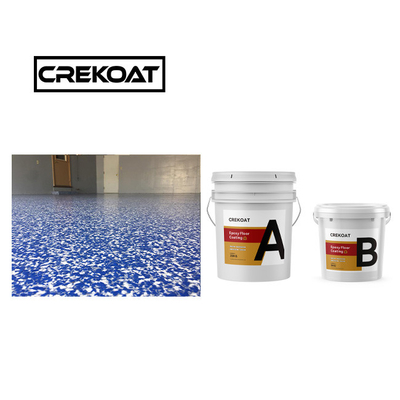 Flake Spray Epoxy Resin Floor Coating Seamless No Bubbles Customizable