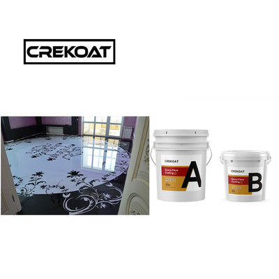 Brush High Gloss Epoxy Floor Paint Defoaming Decorative Floor Coating Cleanable