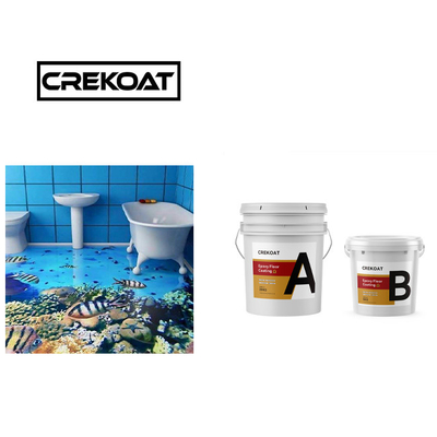 Non Toxic Epoxy Resin Floor Coating Low Odor 3D Floor Epoxy Painting Longevity