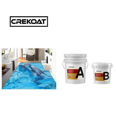 Non Toxic Epoxy Resin Floor Coating Low Odor 3D Floor Epoxy Painting Longevity