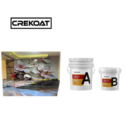 Clear 3D Epoxy Resin Floor Coating Self Leveling 1mm Eco Friendly