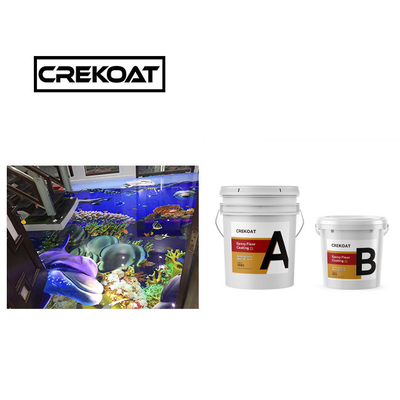 Glossy Epoxy Resin Floor Coating Hardened Seamless 3D Floor Coating