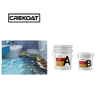 2:1 Transparent Epoxy Resin Floor Coating 3D Cleanable Quick Drying