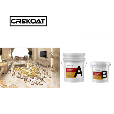 Degradable Transparent Epoxy Resin Floor Coating 3D Metallic Without Cracks MSDS