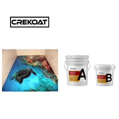 Brush High Gloss Epoxy Floor Paint Defoaming Decorative Floor Coating Cleanable