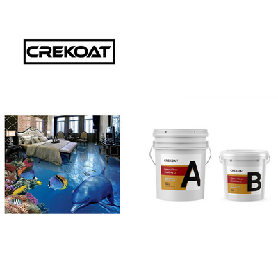 Glossy Epoxy Resin Floor Coating Hardened Seamless 3D Floor Coating