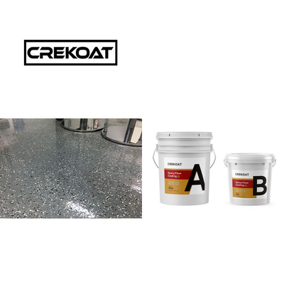 Flake Spray Epoxy Resin Floor Coating Seamless No Bubbles Customizable