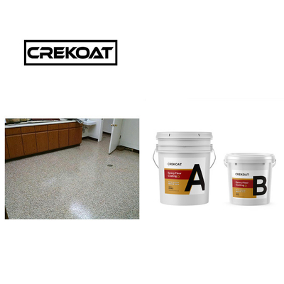 Decorative Clear Polyaspartic Floor Coating Excellent Adhesion Full Broadcast