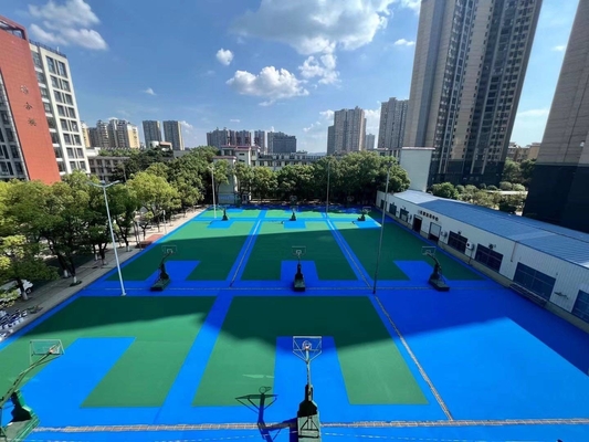 SPU Basketball Court Sports Floor Coating Silicon PU 8mm Thick