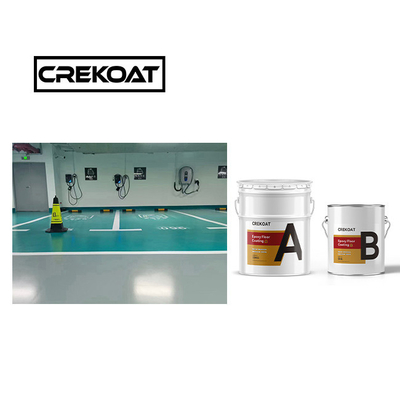 Seamless Industrial Epoxy Floor Coating Paint 1mm Solvent Based Solid Colors