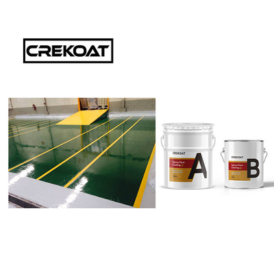 High Gloss Clear Industrial Epoxy Floor Coating Glossy 2 Pack Chemical Resistant