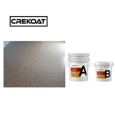 Decorative Clear Polyaspartic Floor Coating Excellent Adhesion Full Broadcast