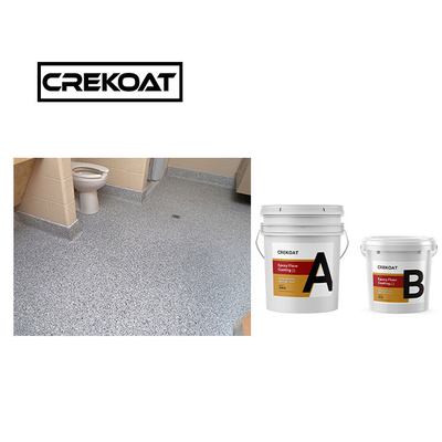 Decorative Clear Polyaspartic Floor Coating Excellent Adhesion Full Broadcast