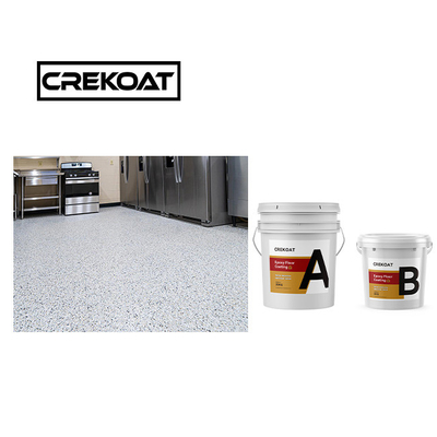 Hygienic Clear Resin Floor Coating Chemical Resistant Flake Concrete Coating