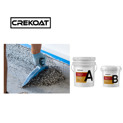 Hygienic Clear Resin Floor Coating Chemical Resistant Flake Concrete Coating