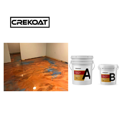 1mm Self Leveling Metallic Epoxy Floor Coating Yellowing Low Odor ECO Friendly