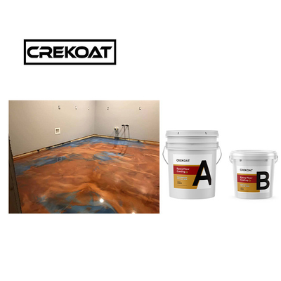 Hardened Metallic Epoxy Floor Coating Pigments Non Toxic Epoxy Paint VOC Free