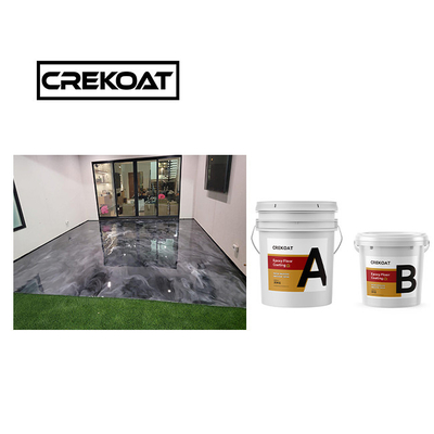 Gloss Blue Metallic Epoxy Floor Coating Smoothed Non Toxic Low Odor TDS