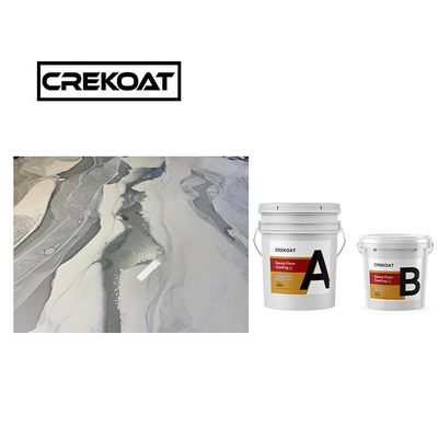 Gloss Blue Metallic Epoxy Floor Coating Smoothed Non Toxic Low Odor TDS
