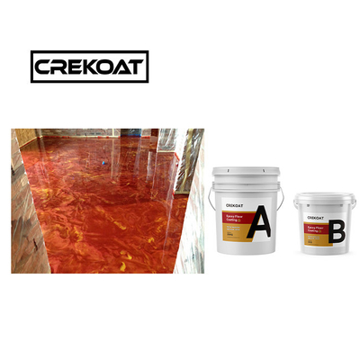 Crystal Clear Waterproof Epoxy Floor Paint 1mm Anti Slip Epoxy Coating Zero VOC