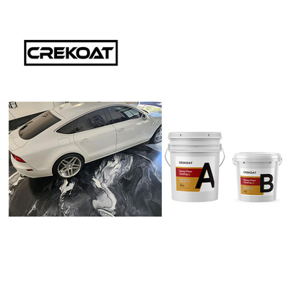 Gloss Blue Metallic Epoxy Floor Coating Smoothed Non Toxic Low Odor TDS
