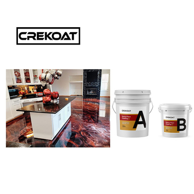 Basecoat Clear Metallic Epoxy Floor Coating Viscosity Cleanable