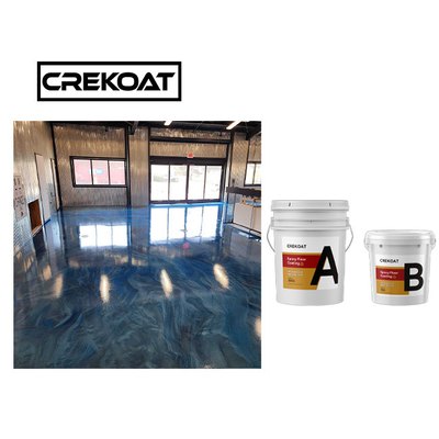 Smooth Metallic Garage Floor Paint Clear Liquid Epoxy Resin