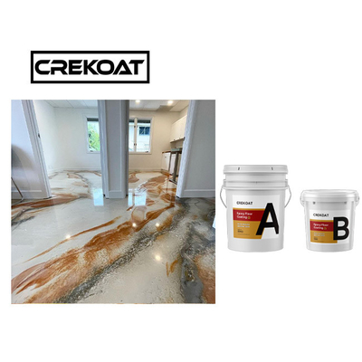 Smooth Metallic Garage Floor Paint Clear Liquid Epoxy Resin