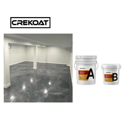 Garage Metallic Epoxy Floor Coating Waterproof High Strength Epoxy Resin Copper
