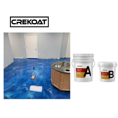 Metallic Concrete Epoxy Resin floor Paint UV Protection Coating Naturally De Foaming