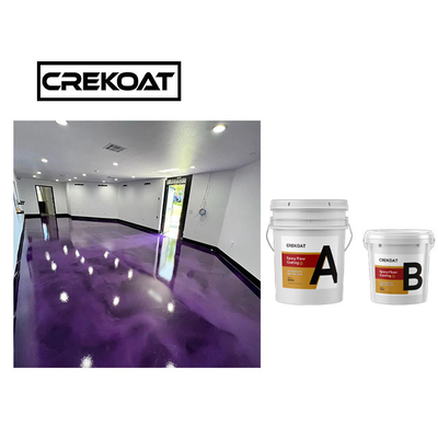 Glass Like Metallic Epoxy Basement Floor Paint Non Toxic Viscous