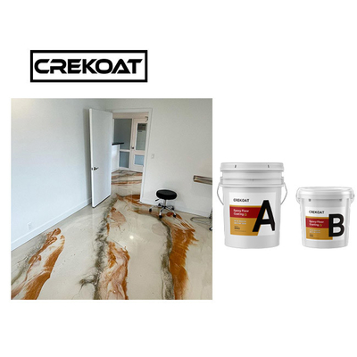 Glass Like Metallic Epoxy Basement Floor Paint Non Toxic Viscous