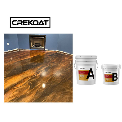 Durable Metallic Epoxy Floor Coating Anti Scratch Grey Color