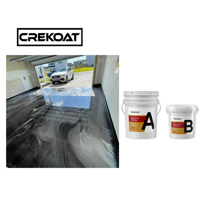 Durable Metallic Epoxy Floor Coating Anti Scratch Grey Color
