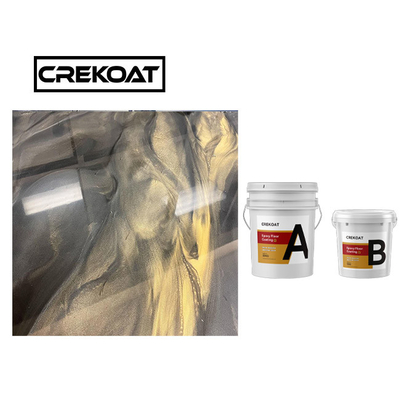 Commercial Grade Epoxy Resin Floor Coating Non Toxic Gray Metallic Epoxy Floor