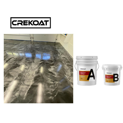 Commercial Grade Epoxy Resin Floor Coating Non Toxic Gray Metallic Epoxy Floor