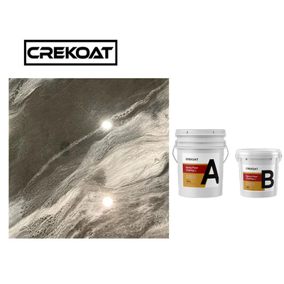 Crystal Clear Concrete Metallic Epoxy Floor Coating Scratch Resistant