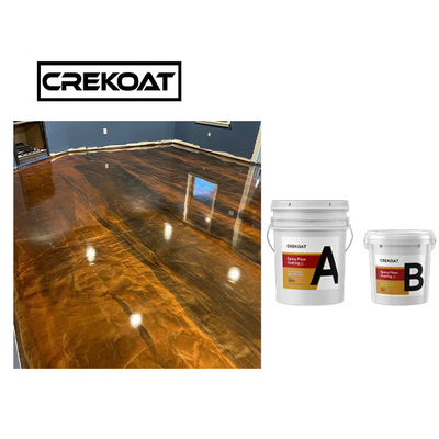 Crystal Clear Concrete Metallic Epoxy Floor Coating Scratch Resistant