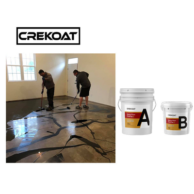 Crystal Clear Concrete Metallic Epoxy Floor Coating Scratch Resistant